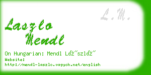 laszlo mendl business card